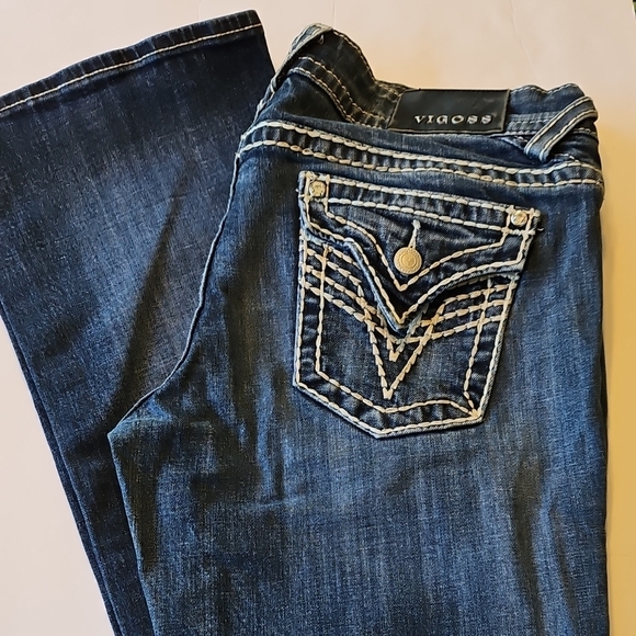 Vigoss Women's Dark Blue Boot Cut Jeans - Picture 1 of 8